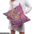 thumbnail image 4 of Ambesonne Paisley Fabric by the Yard Upholstery, Flowers and Sun, 2 Yards, Multicolor, 4 of 4