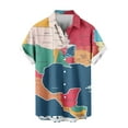 thumbnail image 5 of Zylanna Men's Hawaiian Shirts, Quickly Dry Turndown Collar Casual Short Sleeve Summer Beach Button Down Shirts Multicolor Size L, 5 of 6