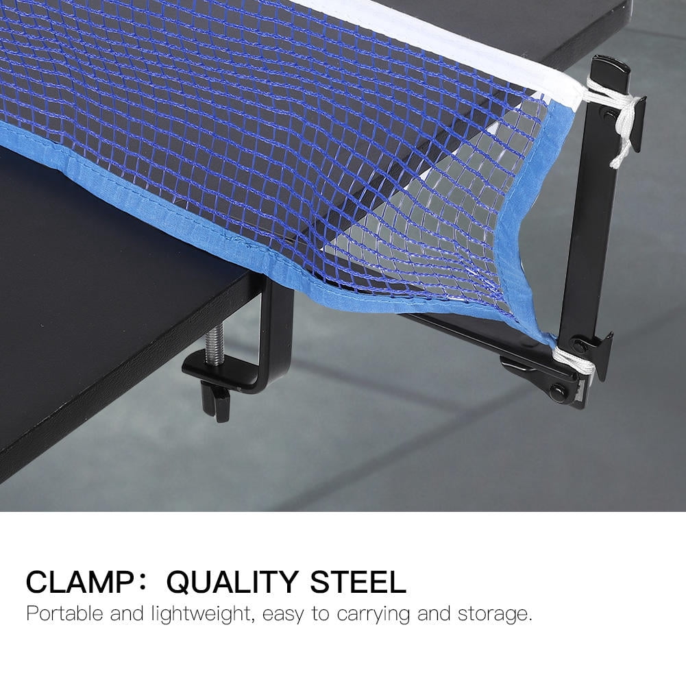 LAZIOEGR Portable Table Tennis Net with Metal Clamp Posts – Lightweight, Durable Ping Pong Set for Indoor & Outdoor Use