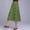 Green, variant on absuyy Skirts for Women Midi Length A-line Summer Polka Dot Elastic Half Skirt Black Size L