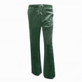 thumbnail image 3 of KPOPLK Linen Cargo Pants Tall Women Wide Leg Casual Palazzo Pant White Summer Baggy Flowy Vacation Pants with Pockets Size L,Green, 3 of 6