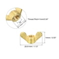 thumbnail image 2 of Brass Wing Nuts, M6 Butterfly Nut Hand Twist Tighten Fasteners for Furniture, Machinery, Electronic Equipment, 12Pack, 2 of 5