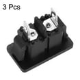 thumbnail image 3 of C8 Panel Mount Plug Adapter, 250V AC 2.5A 2 Pins IEC Inlet Module Plug Power Connector Socket Straight 3 Pcs, 3 of 4