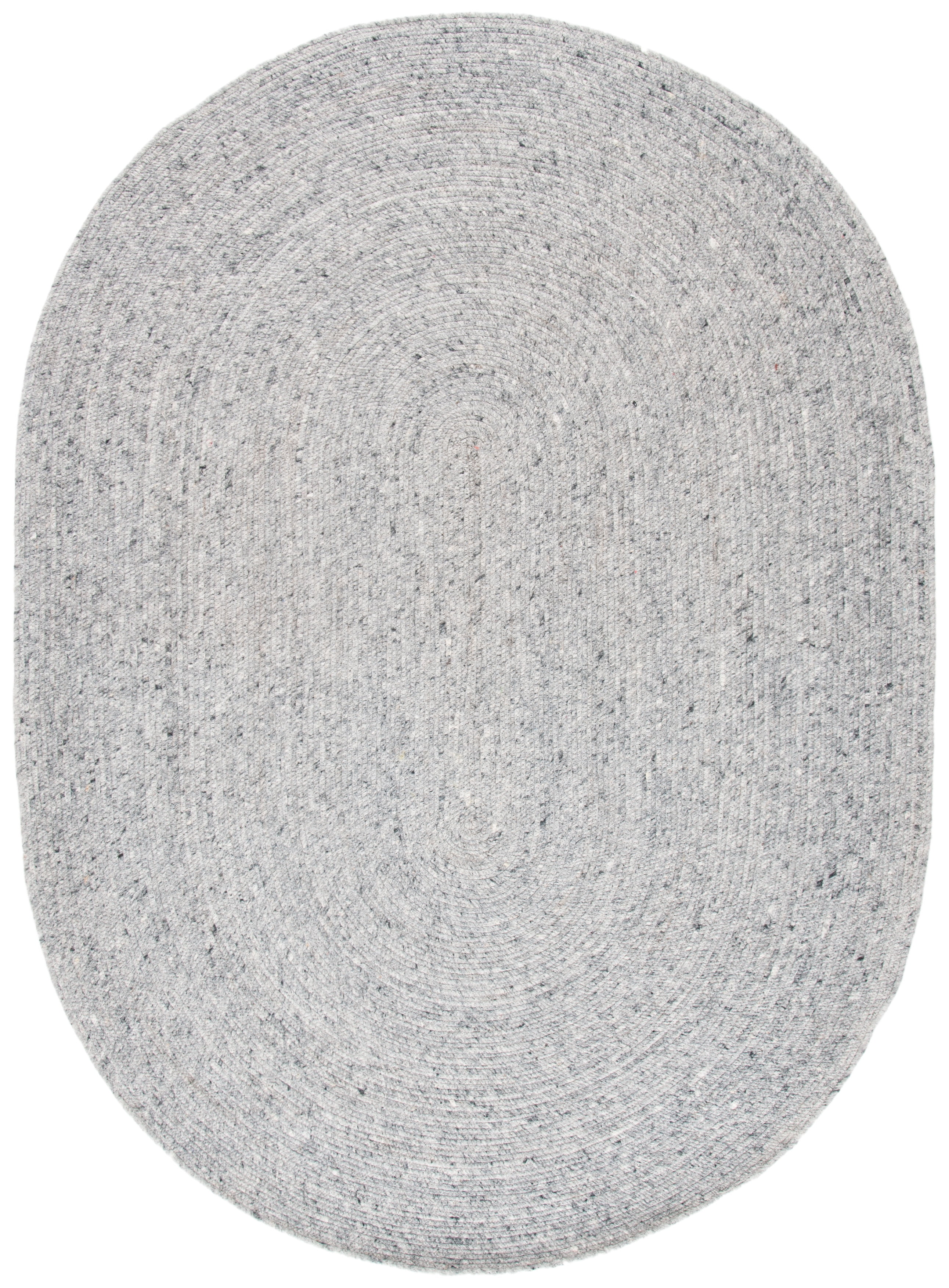 SAFAVIEH Braided Ronan Solid Reversible Area Rug, Gray, 4' x 6' Oval