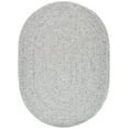 thumbnail image 2 of SAFAVIEH Braided Ronan Solid Reversible Area Rug, Gray, 4' x 6' Oval, 2 of 11