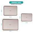 thumbnail image 2 of Baker's Secret Baking Sheet Pan Set, 3x Cookie Sheets for Oven, Diamond Texture Premium Air Flow (Navy Blue), 2 of 11