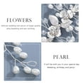 thumbnail image 3 of Bride Wedding Hair Vine Silver Flower Leaf Bridal Headpieces Pearl Hair Accessories for Women and Girls, 3 of 4