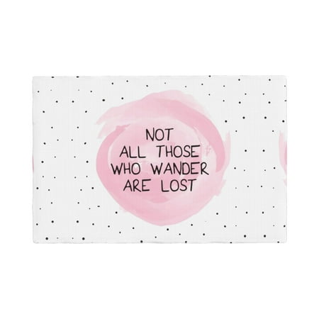 

Placemats Set of 4 Not All Those Who Wander Are Lost Heat Resistant Non - Slip Place mats Waterproof table mat for Kitchen Dining-6片装