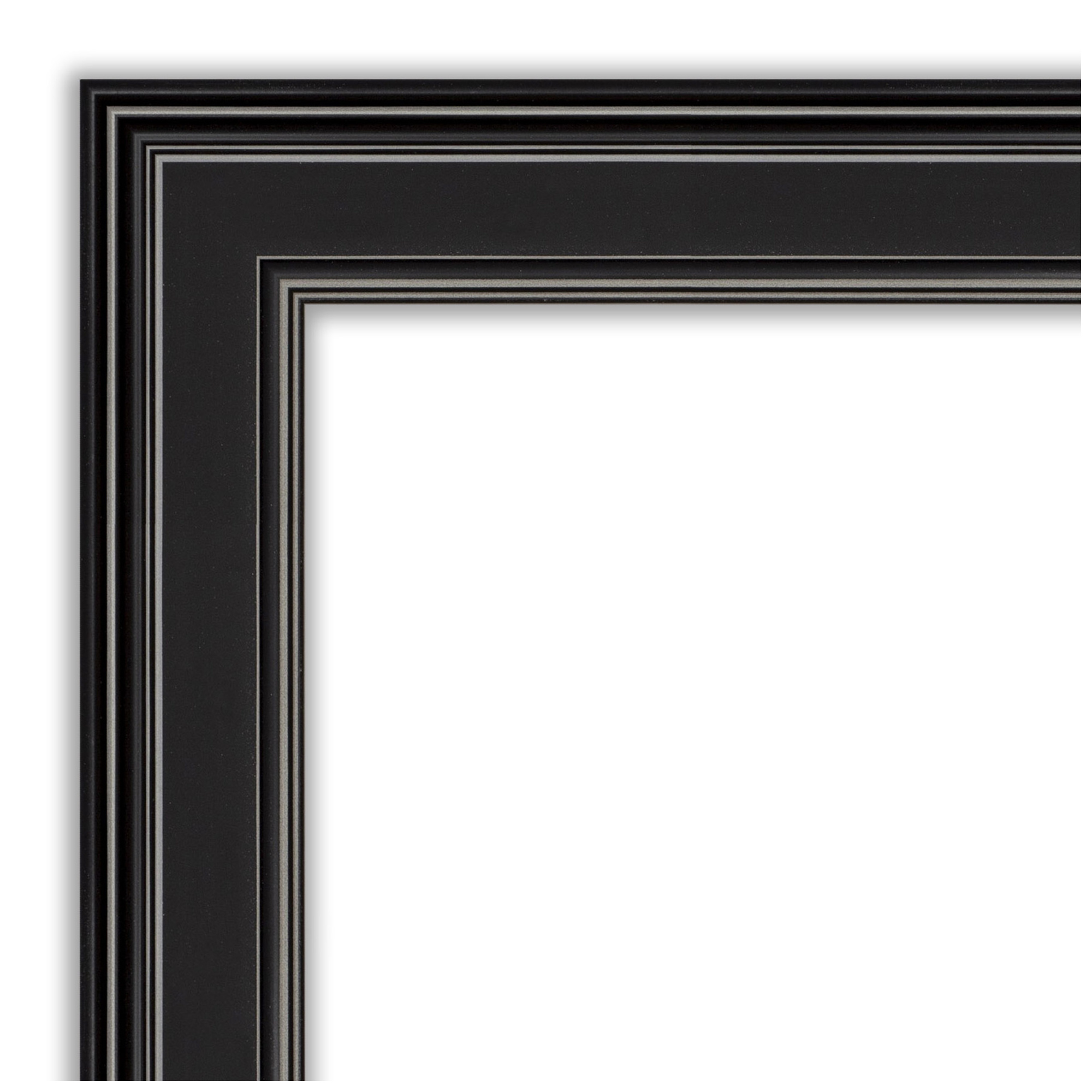Amanti Art Grey Cork Board Framed Ridge Black Bulletin Board 42 in. x 30 in.