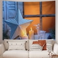 thumbnail image 2 of Panxico Tapestries Christmas Background Fabric Studio Shot Christmas Pattern Photography Background Blanket O, 2 of 9