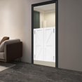 thumbnail image 3 of Swinging Door, Interior Pine Wood Cafe Doors, Auto Close Partition Door with 4 Hinges, for Hallway Porch Kitchen Bar Stairs Entrance, 27.55 * 35.43 in, White, 3 of 9