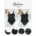thumbnail image 5 of DOKOTOO Women's Black Womens Bathing Suits One Piece Swimsuits Athletic Training Tummy Control Swimwear, US 16-18(XL), 5 of 6