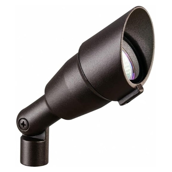 7.5" Outdoor Accent Light in Textured Architectural Bronze, 12V LED Adjustable Spotlight, (7.5" L x 3" H),, 15374AZT