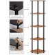 thumbnail image 5 of 5 Tier Corner Display Rack Multipurpose Shelving Unit, Dark Cherry/Black, 5 of 7