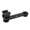 thumbnail image 2 of Cold Shoe Mount Adapter, Aluminium Alloy Durable Multi Function Portable Lightweight Wide Adaptability Triple Microphone Mount Extenstion Stable  For Stabilizer Black, 2 of 8