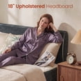 thumbnail image 3 of Ovios Full Size All-in-One Floor Bed in a Box, 16.7" Upholstered Compressed Foam Mattress with Headboard, No Assembly Required, Gray, 3 of 8