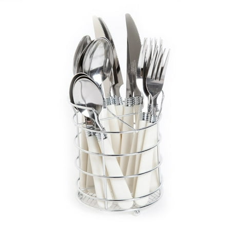 - Gibson Home Sensations II 16-Piece Flatware Set with Wire Caddy