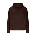 thumbnail image 5 of Women's Loose Turtleneck Sweaters Fall Pullover Tops Knit Long Sleeve Shirts Casual Jumper Blouse, 5 of 7