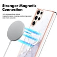 thumbnail image 2 of TECH CIRCLE Strong Magnetic Samsung Galaxy S22 Ultra Case, Compatible with MagSafe Military Grade Drop Protection Colorful Marble Slim Phone Cover for Galaxy S22 Ultra 6.8" 2022,White Marble, 2 of 6