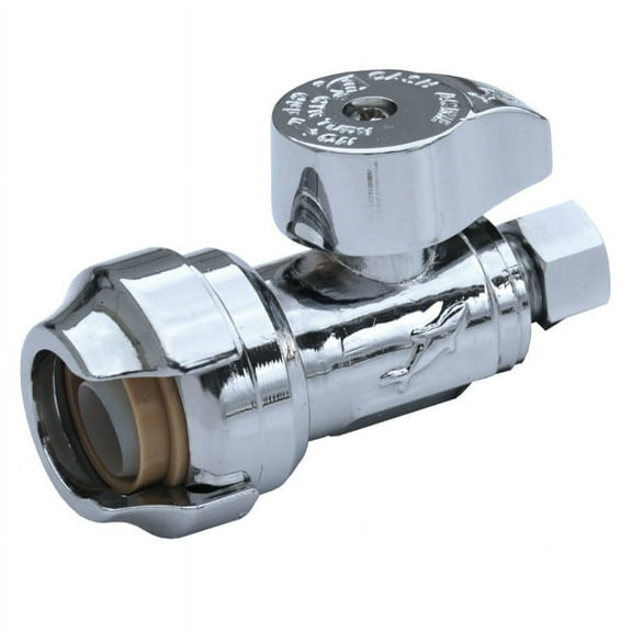 SharkBite 23337-0000LF Compression Quarter Turn Straight Stop Valve, 1/2" x 1/4", Each