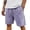 Purple, variant on JoveMarine Men's Casual Summer Shorts, Versatile Solid Color Shorts for Daily Work and Beach, Lightweight Breathable Elastic Waist Shorts Black L
