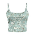 thumbnail image 4 of Women's Plus Floral Print Sleeveless Crop Tank Tops, Summer Slim Fit Scoop Neck Spaghetti Strap Camisole Cami Shirts for Beach Outings Layering Bodycon Clothes 2026, 4 of 4