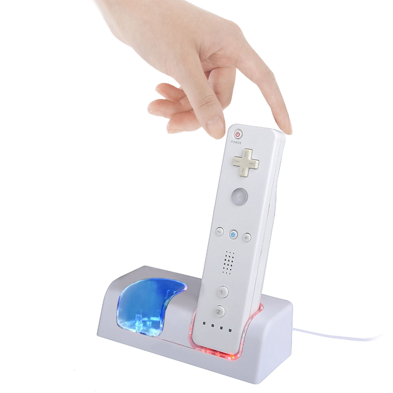 Wii Remote Charger Dual Charging Dock Station With Rechargeable