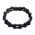 thumbnail image 2 of Pulsera de acero inoxidable shaofei estilo motero punk rock cadena de eslabones 316L, 2 of 5