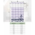 thumbnail image 7 of No Hook Shower Curtains, Anchor Purple Stall Bathroom Curtain with Snap in Liner, Modern Navy Blue White Striped Nautical Waterproof Washable Fabric Bathroom Shower Curtain Sets, 48" x 72", 7 of 7