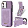 thumbnail image 1 of for iPhone 12 Wallet Case with Card Holder, Faux Leather Kickstand Card Slots Case, RFID Blocking Magnetic Shockproof Protective Slim Back Flip Phone Case for iPhone 12 6.1" - Purple, 1 of 6