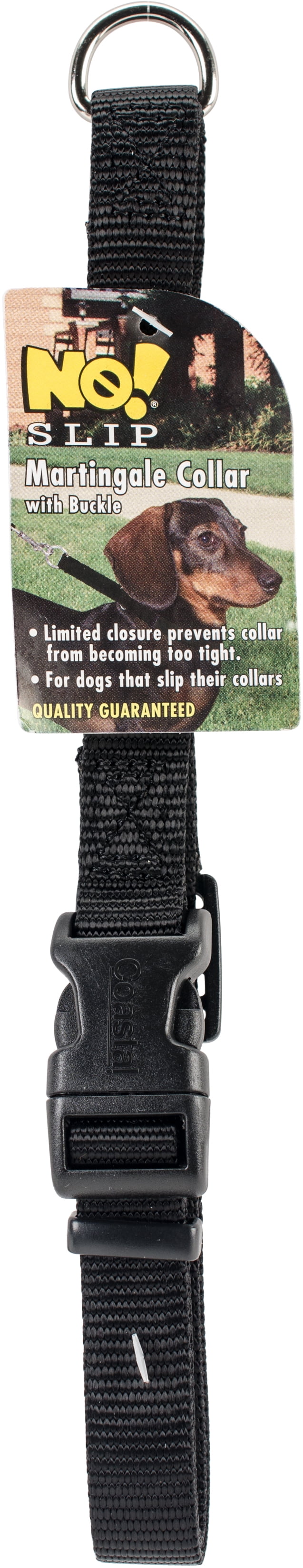 No! Slip Martingale Adjustable 3/4" Collar W/Buckle 18"22"Black