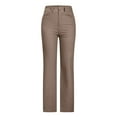 thumbnail image 1 of Pantalones de Pierna Ancha Para Mujer, de Moda, Informales, de Color Sólido, Divididos, A Media Cintura, Sueltos, Sin Cinturón, Elásticos, Pantalones Largos de Pierna Ancha Odeerbi ODB131110, 1 of 6