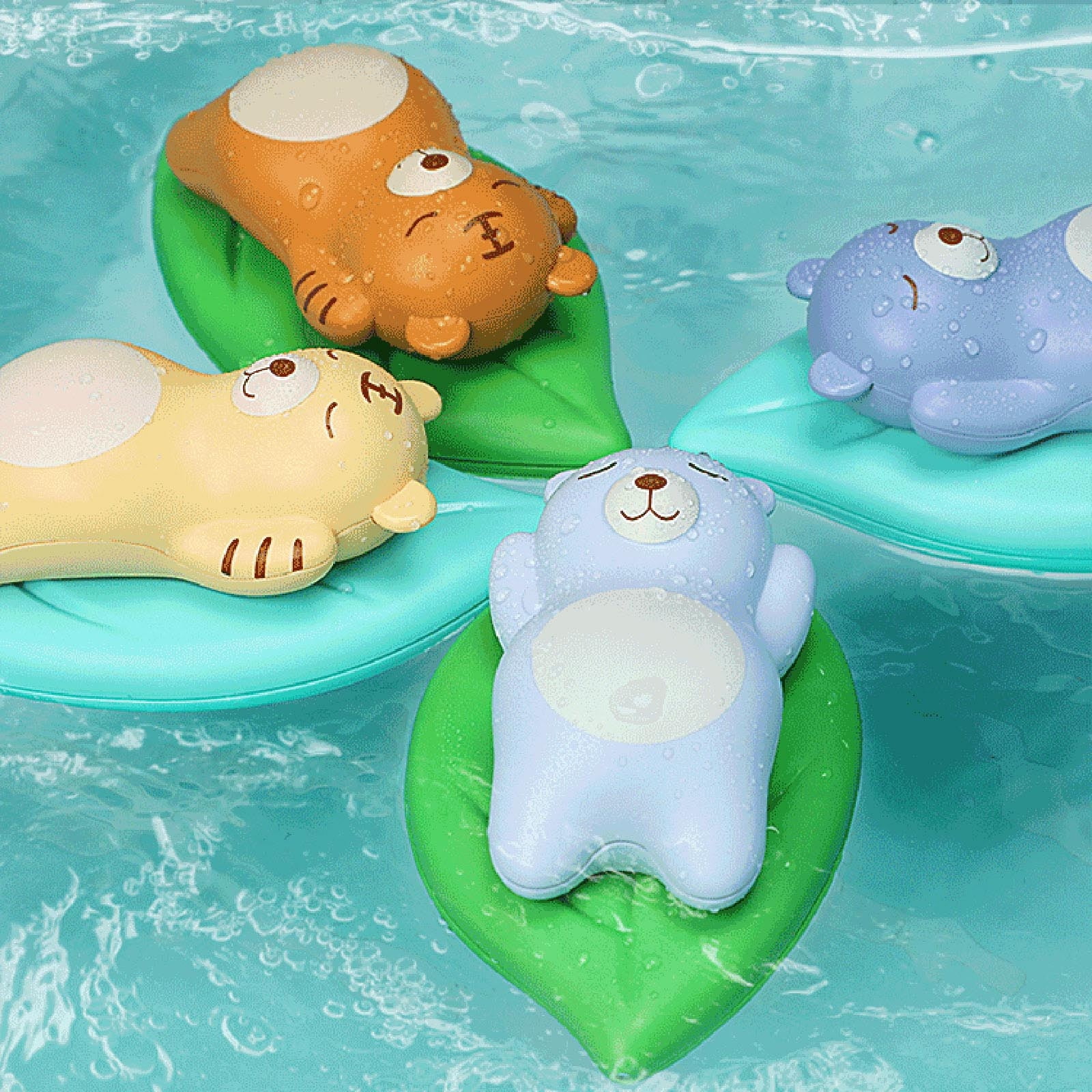 Toys up Summer Swimming 4PC Water Wind Beach Bath wheel Water Children Bear Bath toy