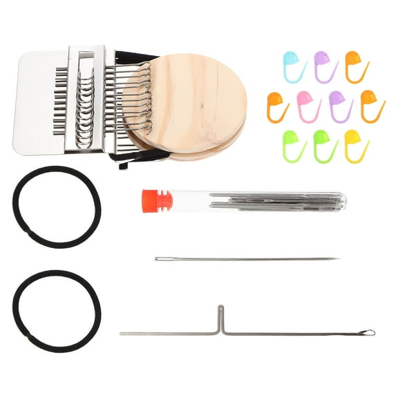 KALLORY DIY Hand-Knitting Weaving Loom Wood 1 Set 1.5X8X8CM