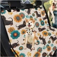 thumbnail image 3 of Pzuqiu Flower Dachshund Back Seat Extender for Dogs -Large Spack, Waterproof Dog Hammock for Cars with Adjustable Pet Bandanas & Car Trash Can, 3 of 6
