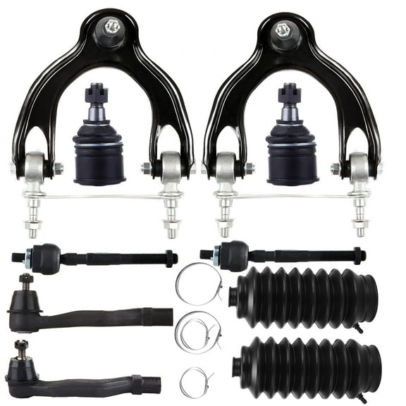 cciyu Upper Control Arm And Ball Joint Inner Outer Tie Rod End Steering Rack Boot fit 1994-2001 For Acura Integra 1992-1995 For Honda Civic 1993-1997 For Honda Civic del Sol 10pcs Suspension Kit