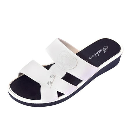

Suede Slippers for Women Size 8 Women Thick Soled Sandals Comfortable Soft Leather Sandals Fashion Versatile Outdoor Beach Sandals