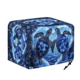 thumbnail image 6 of TSOVTHRID Ocean Turtle Hibiscus Print Toaster Cover for 2 Slice Wide Slot Dust and Fingerprint Protector for Kitchen Appliances Waterproof Washable Toaster Oven Cloth Cover, 6 of 8