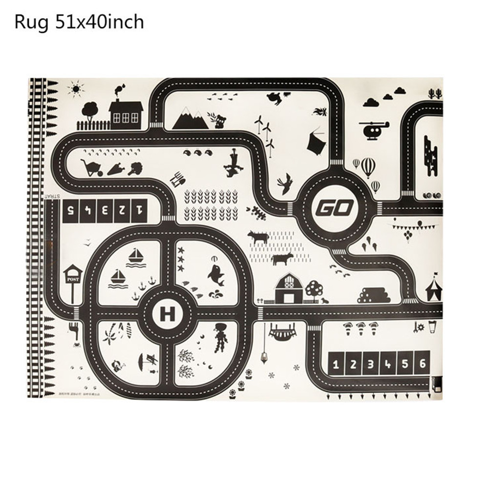 children's road map play mat