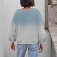 thumbnail image 3 of Women's Oversize Sweatshirts Gradient Color Pullover Loose Round Neck Drop Shoulder Long Sleeve Top Cropped Autumn and Winter Fashion Clothing Y2K Outfits, 3 of 5