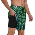 thumbnail image 2 of KLL Green Disco Lights for Mens Swim Trunks Quick Dry Swim Shorts with Built-in Compression Liner Funny Swimwear Bathing Suits-Large, 2 of 6