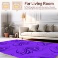 thumbnail image 2 of ODIKA 3'x5' Machine Washable Non-Slip Area Rug, Charming Interlocking Waves for Unique High Traffic Rug, Purple, 364404, 2 of 7