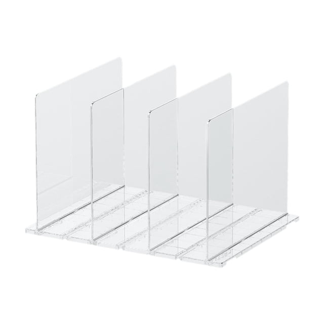 Divisores de estantes de acrílico, portátiles, ajustables, resistentes, multiusos, separadores de tablero para ropa, para cocina, bolsos y carteras 4 piezas