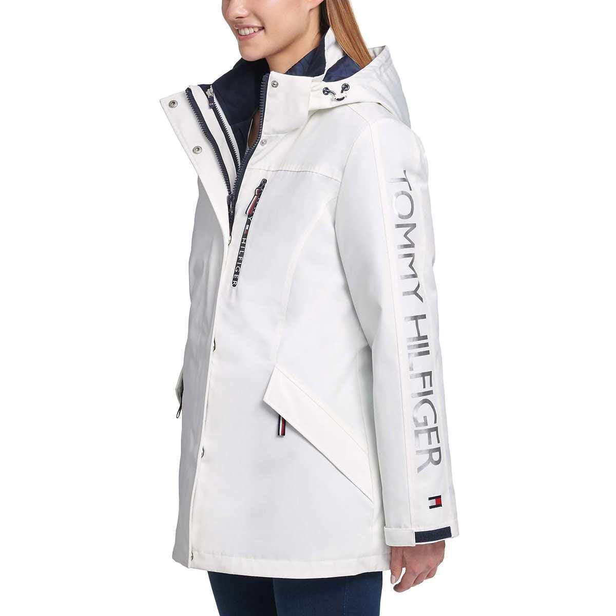 tommy hilfiger 3 in 1 jacket women's white
