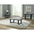 thumbnail image 3 of Steve Silver Lucca Gray Marble Wood Coffee Table, Gray and Espresso, 3 of 7
