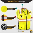 thumbnail image 2 of KwikSafety (Charlotte, NC) BIG KAHUNA DIGITAL Safety Vest (LIMITED EDITION) ANSI Class 2 OSHA Reflective High Visibility Heavy Duty Surveyor Construction Mesh Vis Zipper Men Work | Yellow Large, 2 of 6