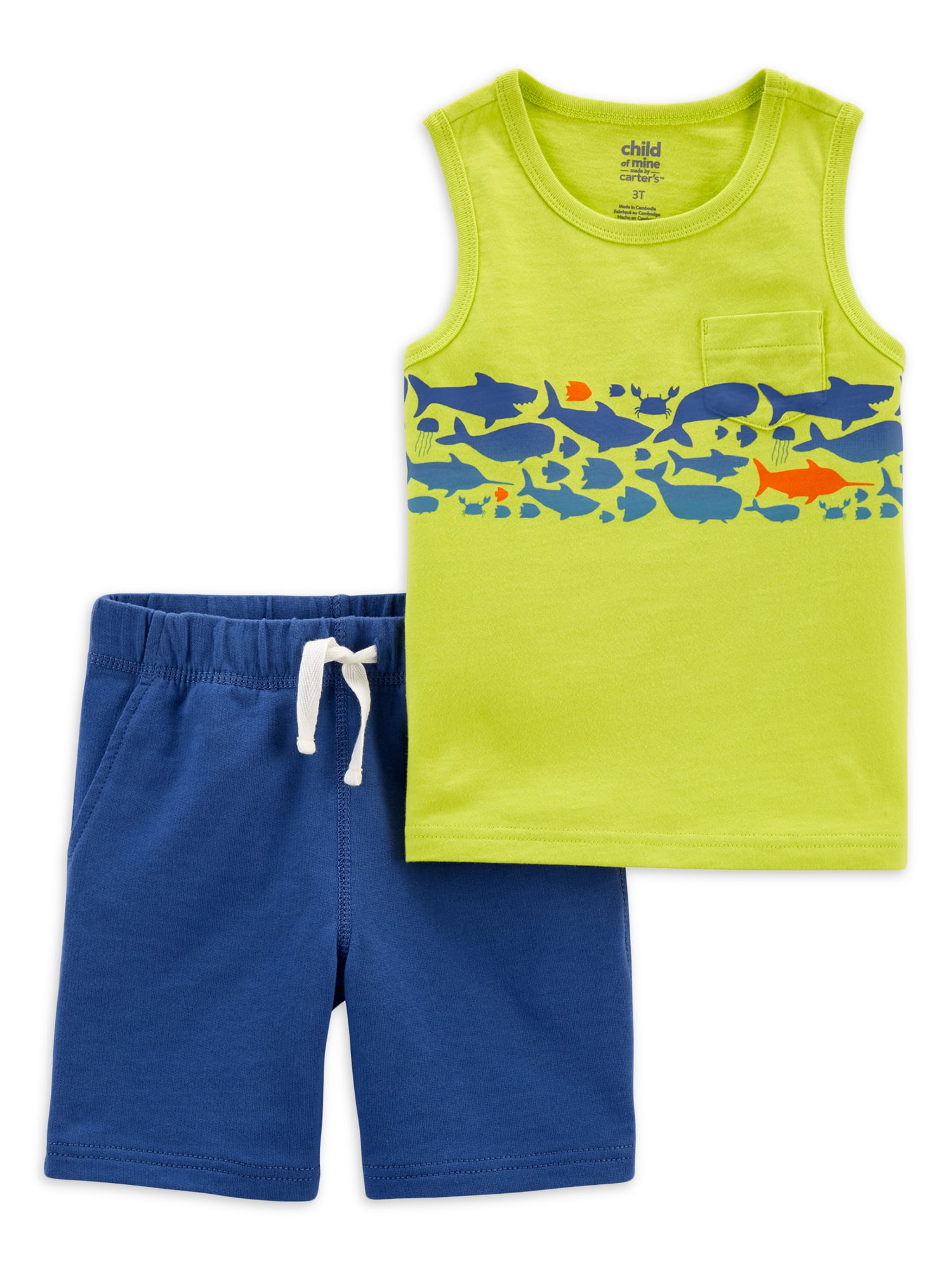 Toddler Little Baby Boy Girl Cotton Short Sleeveless Tee T Shirt Tank Top Shorts Pant 2PC Set Outfit Toddler Little Baby Boy Girl Cotton Short Sleeveless Tee T Shirt Tank Top Shorts Pant 2PC Set Outfit
