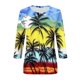thumbnail image 4 of ICHUANYI Liquidación Moda Mujer Impreso Camiseta Suelta 3/4 Mangas Blusa Cuello Redondo Casual Tops ICHUANYI WER2023082203024, 4 of 4