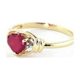 thumbnail image 2 of Galaxy Gold 1.01 ct 18K Solid Yellow Gold Heart Shape Ruby Diamond Ring 4343Y-18K (6.5), 2 of 7