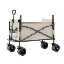 Wqmh 3-in-1 550lbs/220L Large Collapsible Folding Wagon, Convert to Bench, Foldable Beach Wagon with Wheels for Sand, Outdoor Utility Wagon for Groceries, Camping, Sports, Shopping